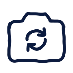 Camera rotate icon, Draw style