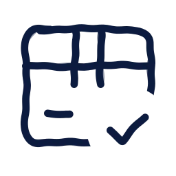 Carton box check icon, Draw style