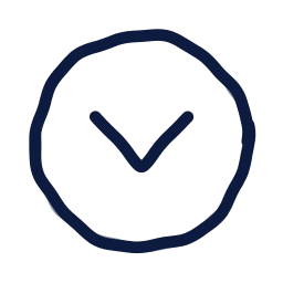 Chevron circle down icon, Draw style