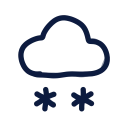 Cloud snow icon, Draw style