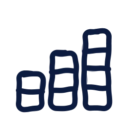 Coin stacks icon, Draw style