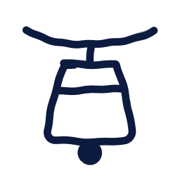 Cow bell icon, Draw style