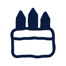 Crayon box icon, Draw style