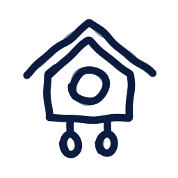 Cuckoo clock icon, Draw style