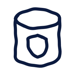 Data protection icon, Draw style
