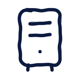 Desktop tower icon, Draw style