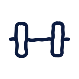 Dumbbell icon, Draw style