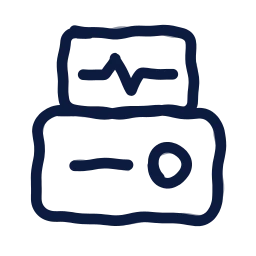 Ecg machine icon, Draw style