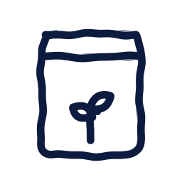 Fertilizer bag icon, Draw style