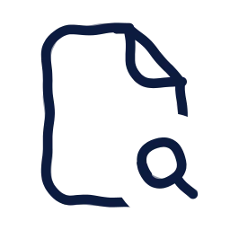 File search icon, Draw style