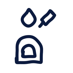 Finger prick test icon, Draw style