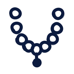 Flower garland icon, Draw style