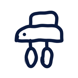 Hand mixer icon, Draw style