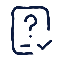 Information request check icon, Draw style