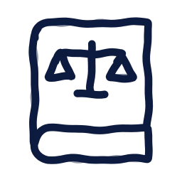 Law book icon, Draw style