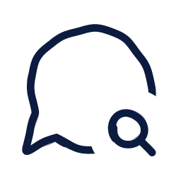 Message search icon, Draw style
