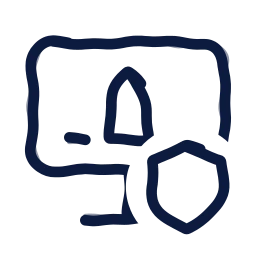 Mission control shield icon, Draw style