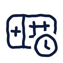Opd token clock icon, Draw style