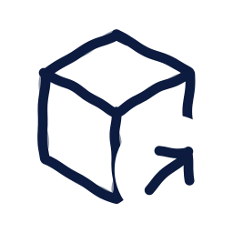 Package share icon, Draw style