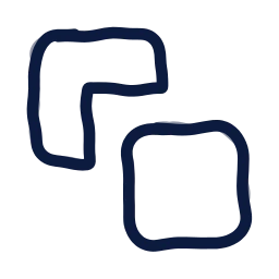 Send to back icon, Draw style