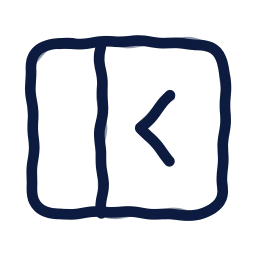 Sidebar collapse icon, Draw style