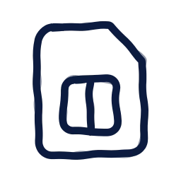 Sim card icon, Draw style