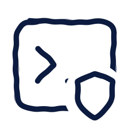 Terminal shield icon, Draw style