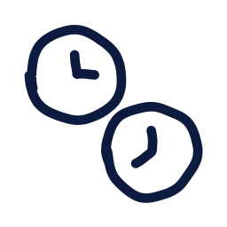 Time zones icon, Draw style