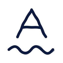 Underline wavy icon, Draw style