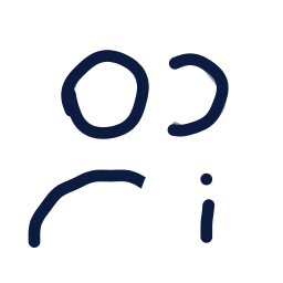 Users info icon, Draw style