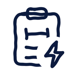 Workout plan bolt icon, Draw style