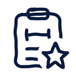Workout plan star icon, Draw style