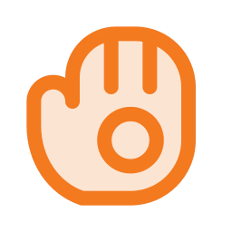 Baseball glove icon, Duo style