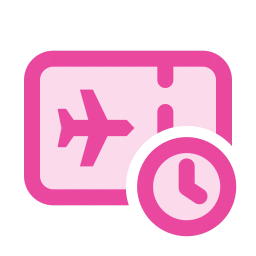 Boarding pass clock icon, Duo style