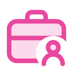 Briefcase user icon, Duo style