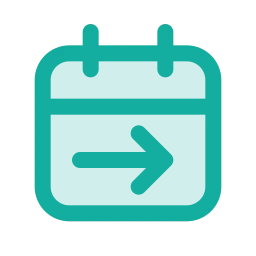 Calendar reschedule icon, Duo style