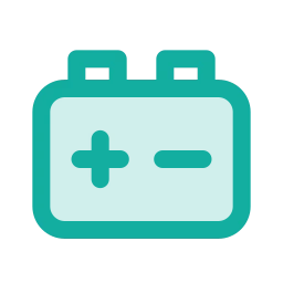 Car battery icon, Duo style