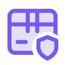 Carton box shield icon, Duo style