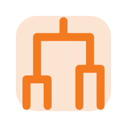 Chart dendrogram icon, Duo style