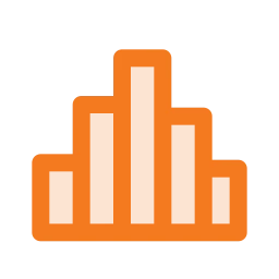 Chart histogram icon, Duo style