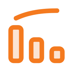 Chart pareto icon, Duo style
