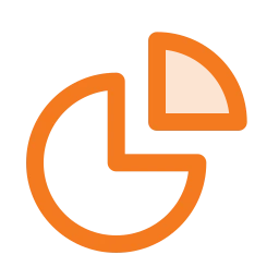 Chart pie icon, Duo style
