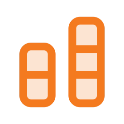 Chart stacked icon, Duo style