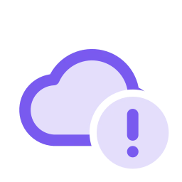 Cloud alert icon, Duo style