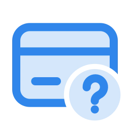 Credit card question icon, Duo style