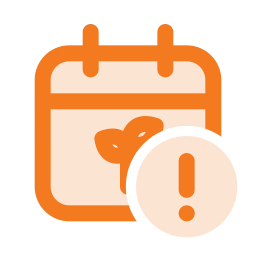 Crop calendar alert icon, Duo style