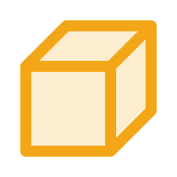 Cube 3d icon, Duo style