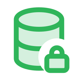 Database lock icon, Duo style