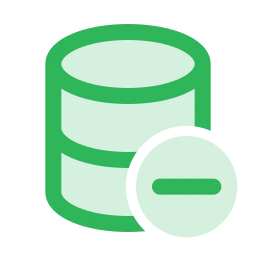 Database minus icon, Duo style
