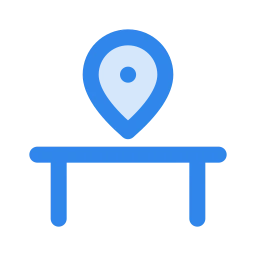 Desk booking icon, Duo style